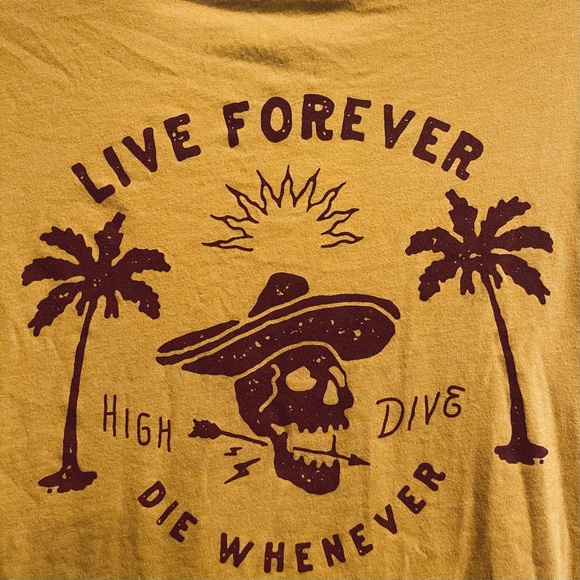High Dive Live Forever T-Shirt Size Large - Picture 3 of 9